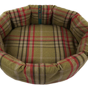 Harvest Optional Washable Two Part Highland Tartan Nest Dog Bed Cover Above View