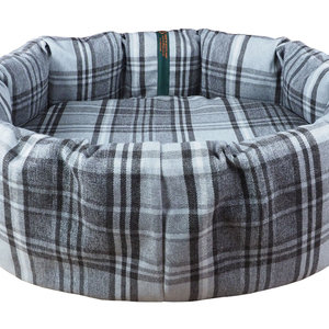 Granite Optional Washable Two Part Highland Tartan Nest Dog Bed Cover Side View