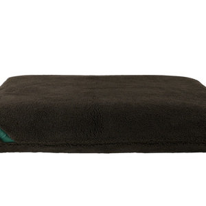 Brown Luxury Fleece Optional Washable Dog Bed Cover Side View