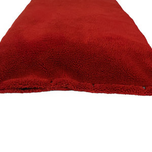 Burnt Orange Luxury Fleece Optional washable Dog Bed Cover End View