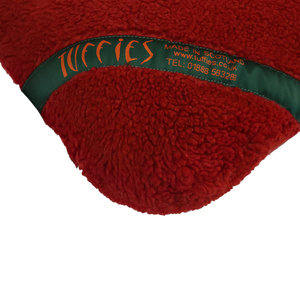 Burnt Orange Luxury Fleece Optional washable Dog Bed Cover Side View