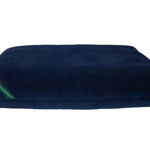 Midnight Navy Luxury Fleece Optional Washable Dog Bed Cover Side View