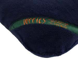 Midnight Navy Luxury Fleece Optional Washable Dog Bed Cover Corner View