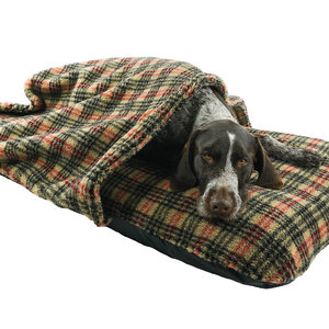 Tweed Luxury Fleece Washable Tunnel cave Anti Anxiety Dog Bed Cover Lifestyle German Pointer