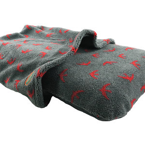 Red Swift Luxury Fleece Washable Tunnel Cave Anti Anxiety Dog Bed Cover Side View