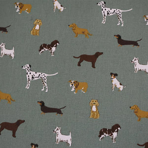 Fetch Print Cotton Twill Optional Washable Dog Bed Cover Colour Swatch
